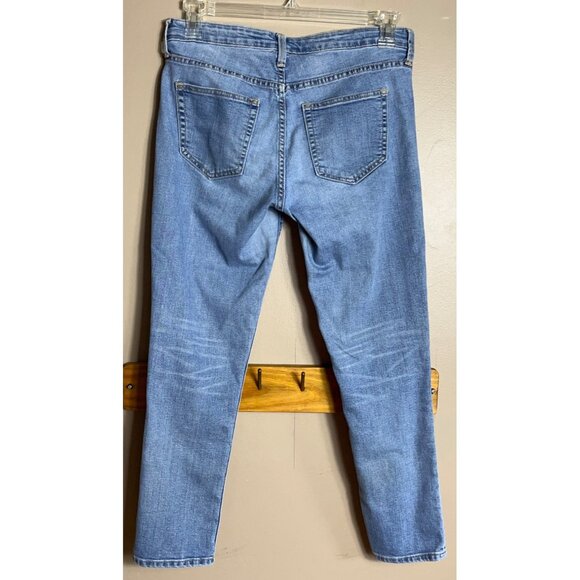 Gap Girlfriend Jeans Slim Tapered Mid Rise Basic Soft Grunge Basic Womens 6/28R - Picture 2 of 9